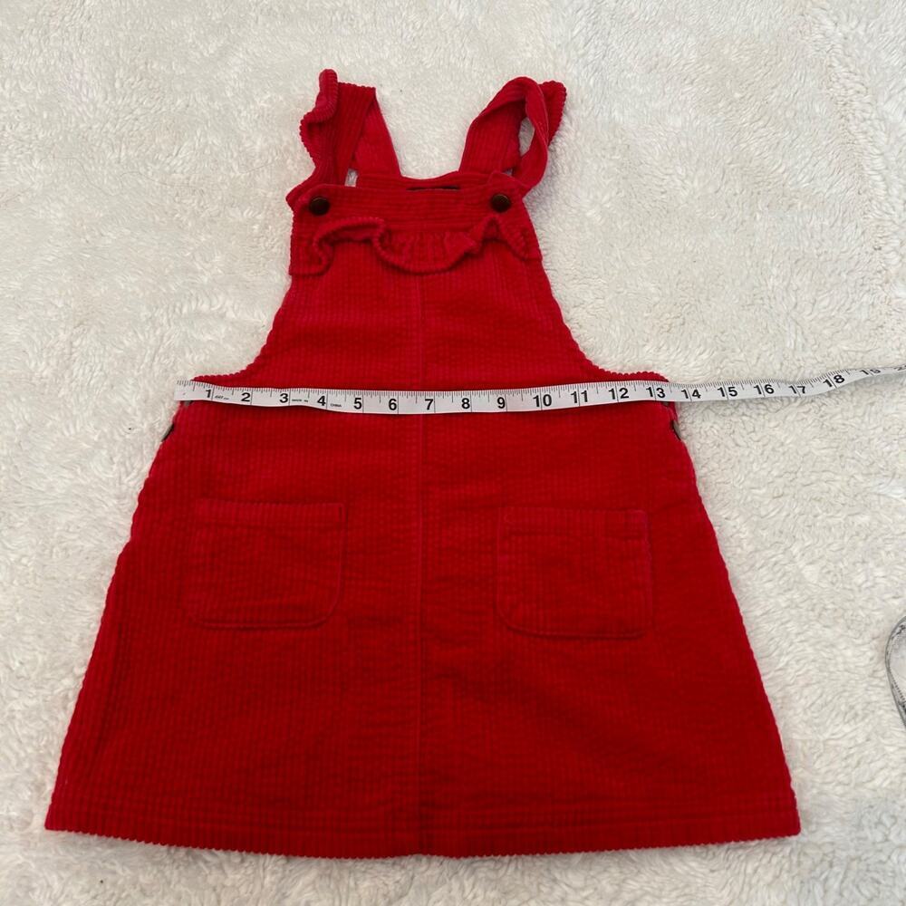 VTG Cynthia Rowley Girls Red Corduroy Dress Sz 5yrs Cotton Tomato Farm Cottage - Picture 3 of 6